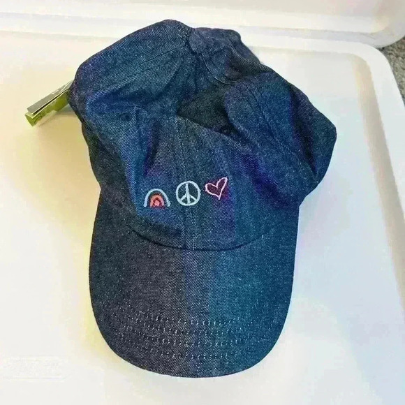 Nordstrom To the Markets Peace, Love, and Denim Embroidered Baseball Cap - Picture 3 of 6